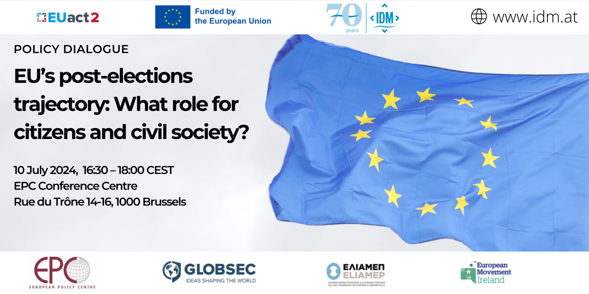 Policy Dialogue - EU’s post-elections trajectory: What role for citizens and civil society?